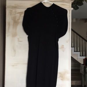 Black short sleeve sweater dress